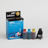 Цветной заправочный набор для HP CH562WA(№122), HP CH564WA(№122XL) Чернила 25мл каждого цвета  + Заправочный зажим, InkTec